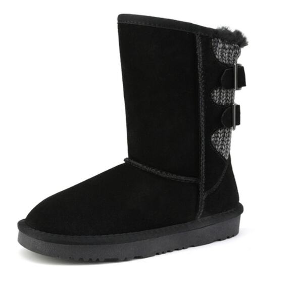 DreamPairs Fur Lined Women's Boots, Size 4, Black - MSRP $49.99 - Picture 3 of 6